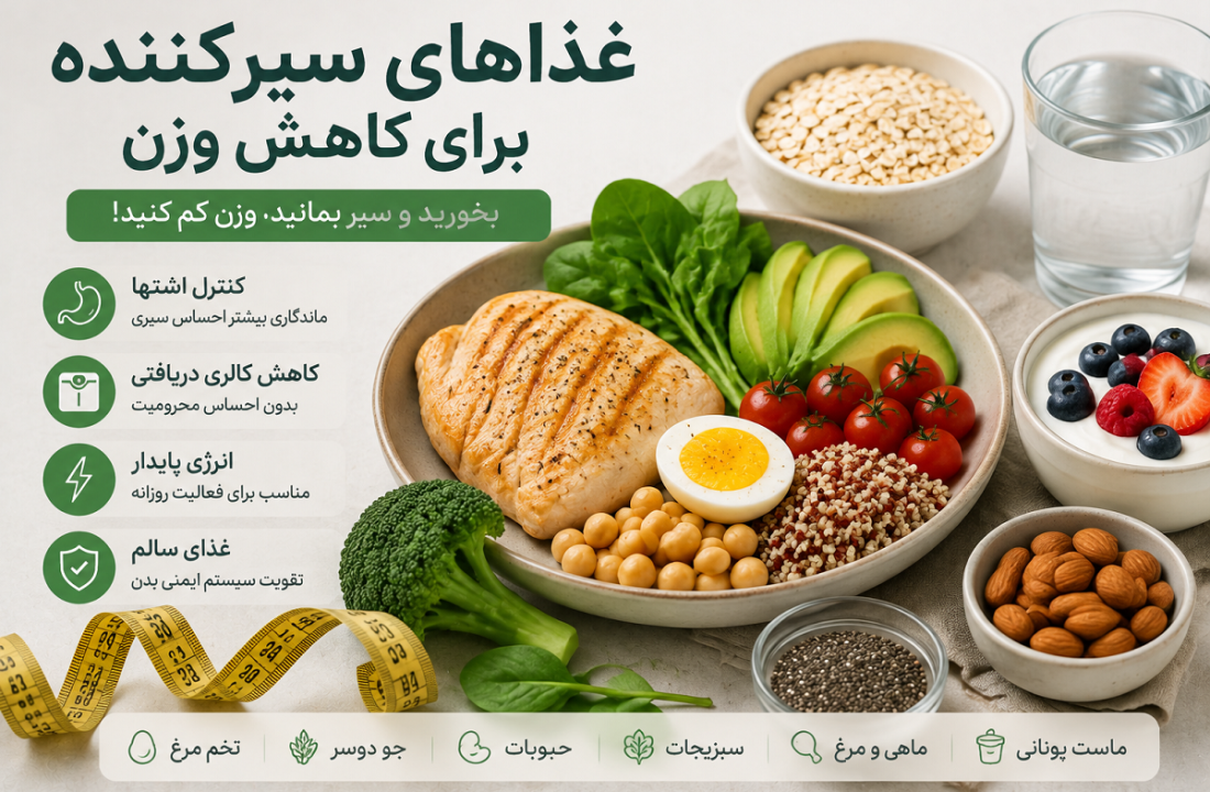 غذاهای سیرکننده برای کاهش وزن؛ ۱۵ خوراکی سالم که جلوی گرسنگی را می‌گیرند
