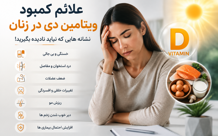 علائم کمبود ویتامین دی در زنان؛ نشانه‌هایی که نباید نادیده بگیرید