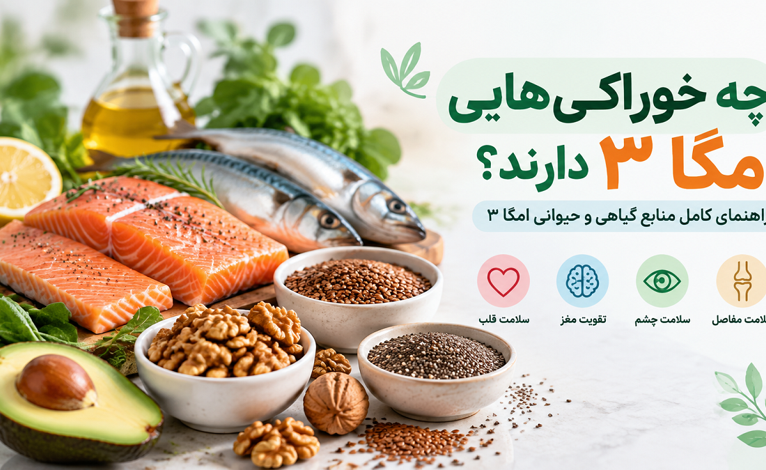 چه خوراکی‌هایی امگا ۳ دارند؟ راهنمای کامل منابع گیاهی و حیوانی امگا ۳