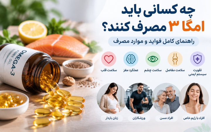 چه کسانی باید امگا ۳ مصرف کنند؟ راهنمای کامل فواید و موارد مصرف قرص امگا ۳