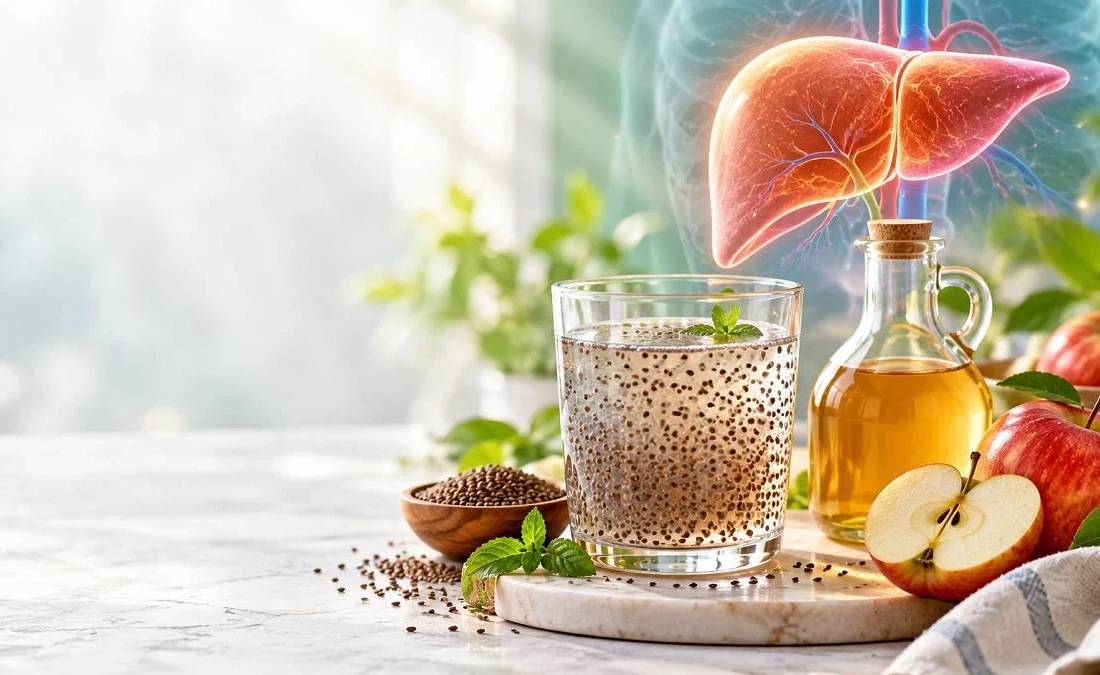 آیا خاکشیر و سرکه سیب برای کبد چرب مفید هستند؟ فواید، عوارض و روش مصرف
